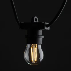 Außenlichterketten*TK Lighting Flexible Lichterkette außen Schwarz Metall IP65 E27