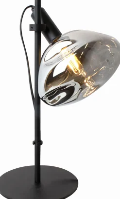 Wohnzimmerlampen|Glaslampen*Eco-Light Flexible Tischlampe Glas E14 35,3 cm Schwarz Rauchgrau