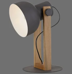 Just Light Flexible Tischlampe Holz Metall E27 45 cm Industrial< Wohnzimmerlampen|Schlafzimmer Lampen