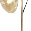 Eco-Light Flexible Tischleuchte Glasschirm 35,3 cm Gold Bernstein< Wohnzimmerlampen|Glaslampen