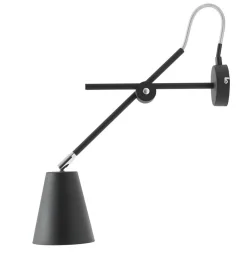ALDEX Flexible Wandlampe E27 Schwarz Metall H:54 cm Loft< Wandleuchten|Metall Lampen
