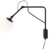 Wandleuchten|Badezimmer Lampe*ALDEX Flexible Wandleuchte Glasschirm Metall E14 gemütlich