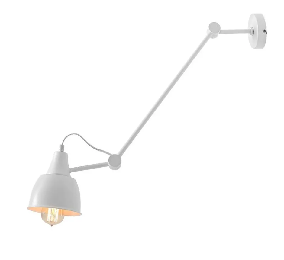 ALDEX Flexible Wandleuchte Metall Weiß E27 75 cm hoch< Wohnzimmerlampen|Metall Lampen
