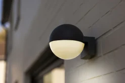 Metall Lampen|Kugellampen*Eco-Light Flexibler Außenspot Aluminium B:15 cm E27 IP54 blendarm