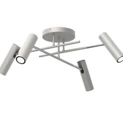 Spots|Flurlampen*Luminex Flexibler Deckenspot Grau Chrom GU10 H:24 cm stilvoll