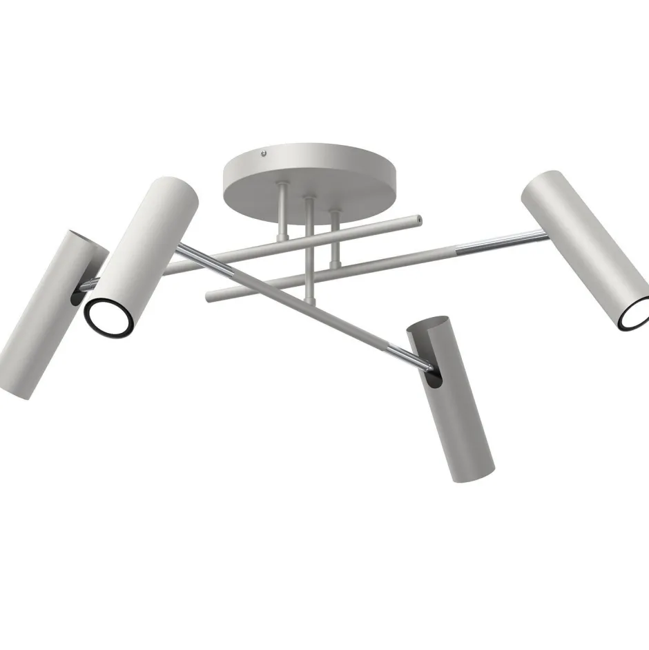 Spots|Flurlampen*Luminex Flexibler Deckenspot Grau Chrom GU10 H:24 cm stilvoll