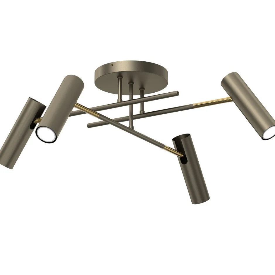 Spots|Flurlampen*Luminex Flexibler Deckenspot in Gold GU10 H:24 cm stilvoll