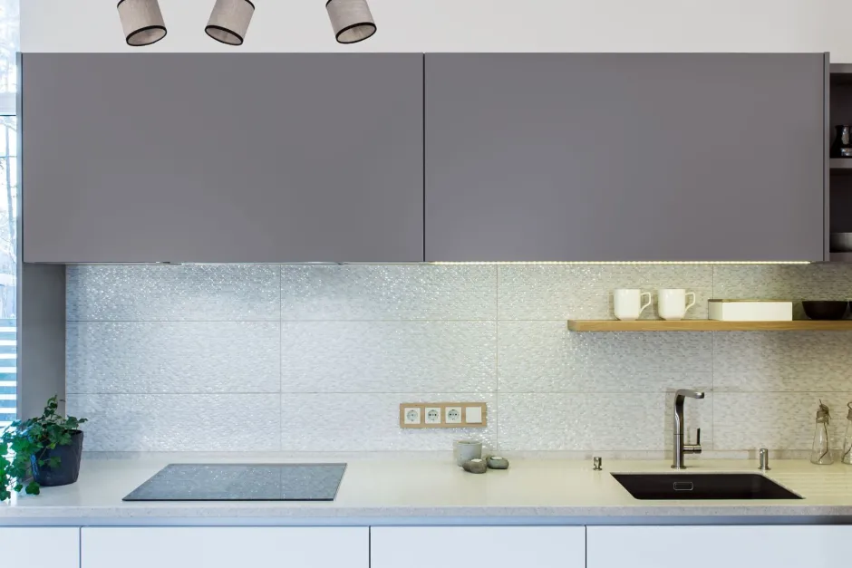 Flurlampen|Bürolampen*Belis Flexibler Deckenspot Stoff Schwarz Beige E14 65 cm lang