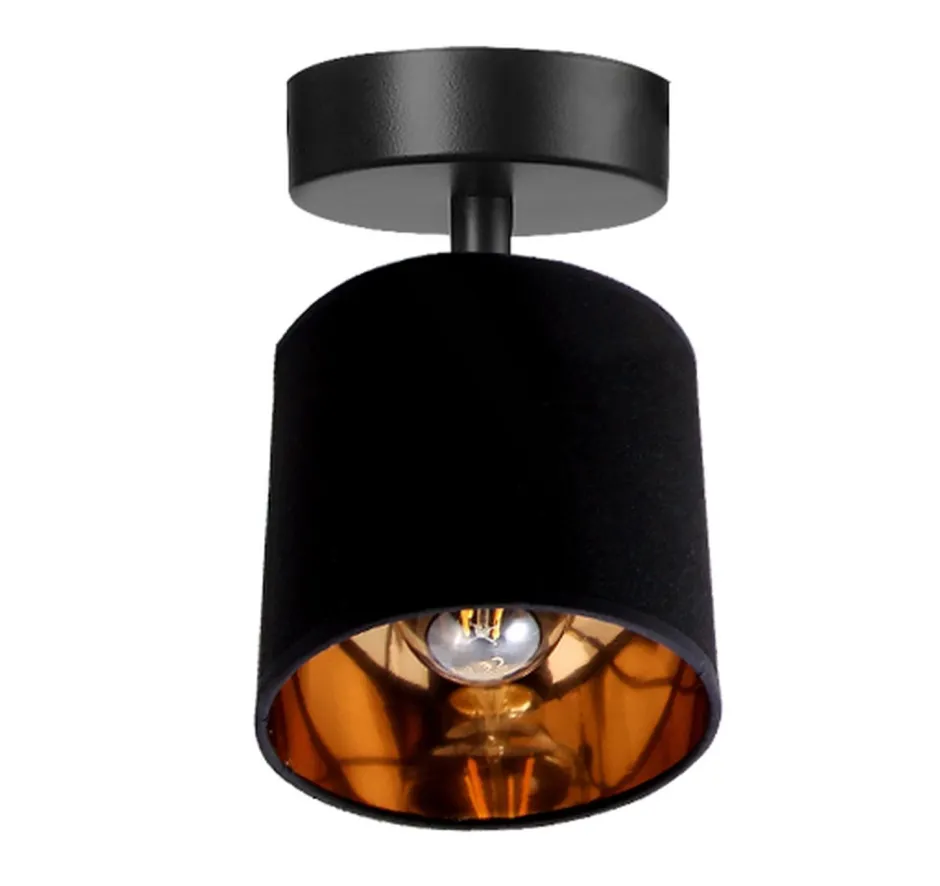 Spots|Flurlampen*Belis Flexibler Deckenstrahler Stoff Metall E27 rund Ø15 cm