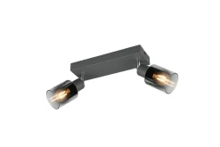 Trio Reality Flexibler Deckenstrahler Rauchglas Metall E14 T:27,5 cm< Flurlampen|Bürolampen