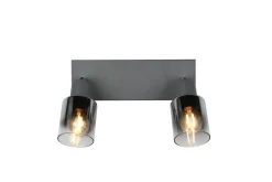 Trio Reality Flexibler Deckenstrahler Rauchglas Metall E14 T:27,5 cm< Flurlampen|Bürolampen