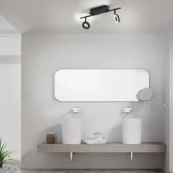 Deckenleuchten|Flurlampen*Paul Neuhaus Flexibler LED Deckenspot Anthrazit IP44 50 cm blendarm