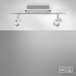 Paul Neuhaus Flexibler LED Deckenspot in Aluminium IP44 L:50,5 cm< Flurlampen|Bürolampen