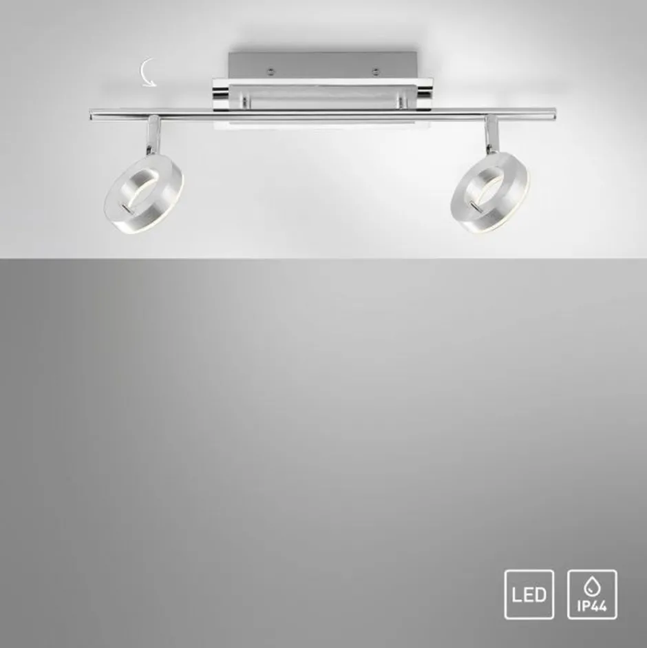 Paul Neuhaus Flexibler LED Deckenspot in Aluminium IP44 L:50,5 cm< Flurlampen|Bürolampen
