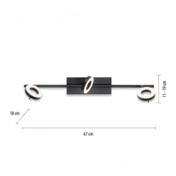 Paul Neuhaus Flexibler LED Deckenspot Anthrazit IP44 67 cm blendarm< Flurlampen|Bürolampen