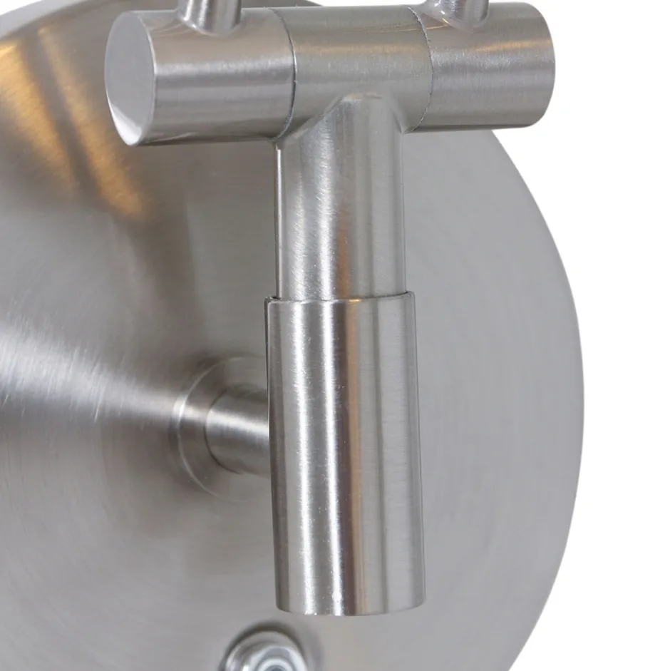 Led Lampen|Spots*Steinhauer Flexibler LED Wandstrahler in Stahl mit Stecker dimmbar