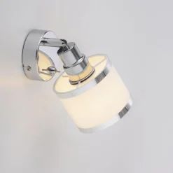 Flurlampen|Bürolampen*Just Light Flexibler Wandstrahler Chrom Metall E14 blendarm