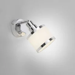 Flurlampen|Bürolampen*Just Light Flexibler Wandstrahler Chrom Metall E14 blendarm