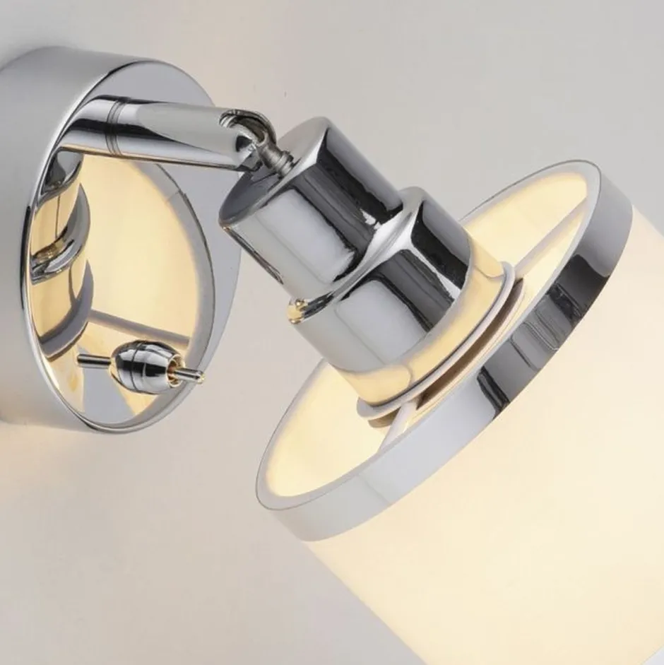 Flurlampen|Bürolampen*Just Light Flexibler Wandstrahler Chrom Metall E14 blendarm