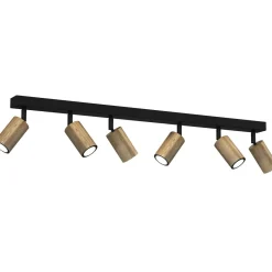 Luminex Flexibler XXL Deckenspot Holz Metall GU10 90 cm lang< Spots|Flurlampen