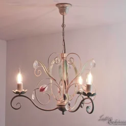 Glaslampen|Florale Lampen*Luminex Florale Hängeleuchte Ø62cm 3-flmg