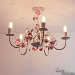 Glaslampen|Florale Lampen*Luminex Florale Hängeleuchte Ø62cm 3-flmg