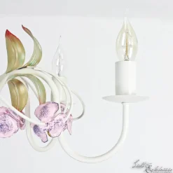 Glaslampen|Florale Lampen*Luminex Florale Hängeleuchte Ø62cm 3-flmg