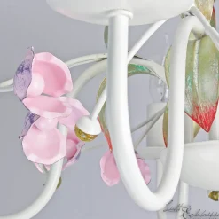 Glaslampen|Florale Lampen*Luminex Florale Hängeleuchte Ø62cm 3-flmg