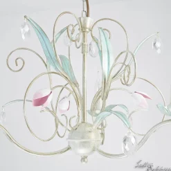 Glaslampen|Florale Lampen*Luminex Florale Hängeleuchte Ø62cm 3-flmg