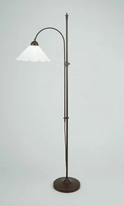 Wohnzimmerlampen|Metall Lampen*Berliner Messingleuchten Florale Stehleuchte Antik Messing Glas E27 160 cm