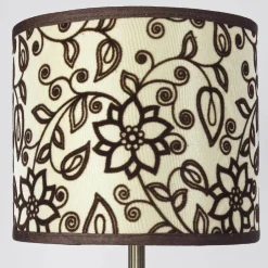 Wohnzimmerlampen|Messinglampen*Giovanni Battista Florale Tischleuchte E14 Abat Weiß