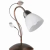 Wohnzimmerlampen|Metall Lampen*Trio Reality Florale Tischleuchte Metall Glas E14 32 cm Rost Antik