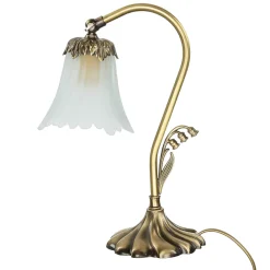 Glaslampen|Metall Lampen*Giovanni Battista Florale Tischleuchte Tischlampe E14