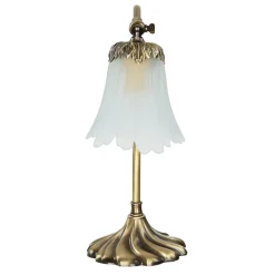 Glaslampen|Metall Lampen*Giovanni Battista Florale Tischleuchte Tischlampe E14