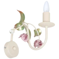 Luminex Florale Wandleuchte E14 ROSE Rosa< Wandleuchten|Esszimmer Lampen