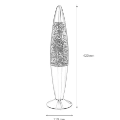 Easylight Funkelnde Lavalampe JENNY Violett Glitter Weiß< Retro Lampen|Lavalampen