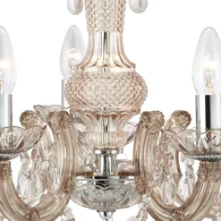 Hängelampen|Wohnzimmerlampen*Searchlight Funkelnder Kronleuchter Glas Kristall Ø 48 cm 5x E14