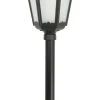 Außenleuchten Antik|Rustikale Lampen*SU-MA Garten Stehlampe Schwarz Aluminium Glas 85cm