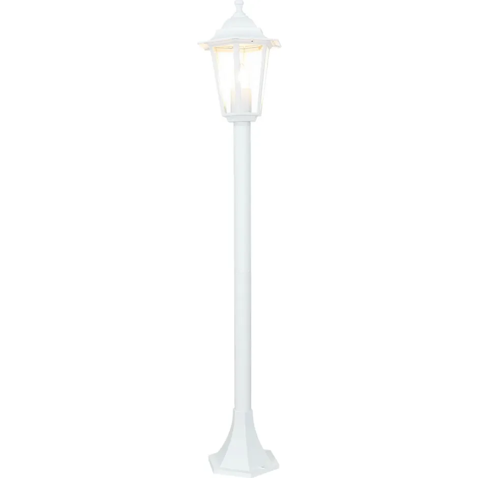 Easylight Garten Stehlampe Weiß H:1,05m E37 Laterne PARIS< Rustikale Lampen|Wegeleuchten