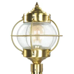 Rustikale Lampen|Metall Lampen*Lido Gartenlampe Messing H:65cm Maritim wetterfest