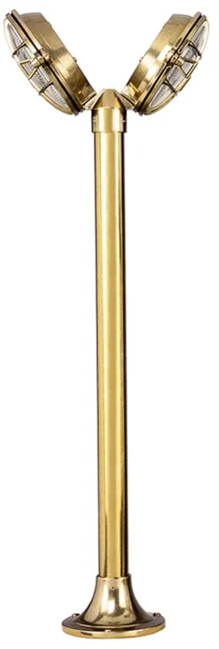 Außenleuchten Antik|Außenleuchten Messing*Lido Gartenlampe SERIFOS Messing H:58cm Maritim außen