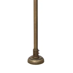 Messinglampen|Rustikale Lampen*Giovanni Battista Gartenlaterne Messing Glas 148 cm in Bronze Antik IP44 E27