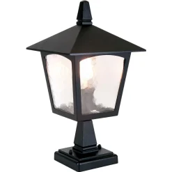 Lampen Aus Aller Welt|Vintage Lampen*Elstead Gartenlaterne Schwarz Aluminium klein H:31,5cm