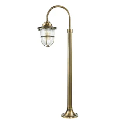 Lido Gartenleuchte Messing 62cm hoch rostfrei SANTORIN< Metall Lampen|Messinglampen
