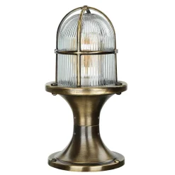 Lido Gartenleuchte Messing 28cm hoch rostfrei SANTORIN< Rustikale Lampen|Messinglampen