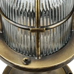 Lido Gartenleuchte Messing 28cm hoch rostfrei SANTORIN< Rustikale Lampen|Messinglampen