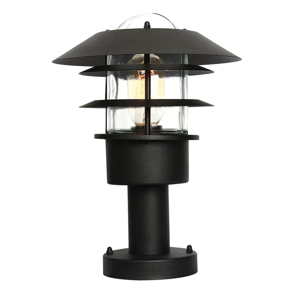 Metall Lampen|Rustikale Lampen*Elstead Gartenleuchte RIVER Schwarz maritim skandinavisch