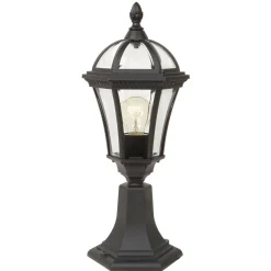 Rustikale Lampen|Vintage Lampen*Elstead Gartenleuchte Schwarz Rustikal H:47,5cm Außenbereich