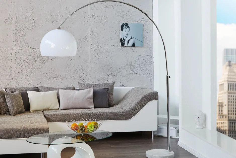 Retro Lampen|Designerlampen*Invicta Interior Gebogene Standlampe Retro 175cm