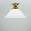 Berliner Messingleuchten Gemütliche Deckenlampe Berliner Messing Glas Ø30 cm E27< Flurlampen|Bürolampen